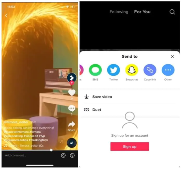 tải video tiktok không logo trên iphone