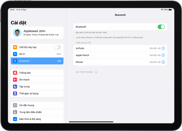 Cách kết nối chuột bluetooth với iPad