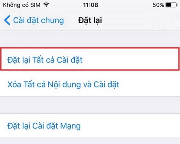 Lỗi kết nối máy chủ iPhone