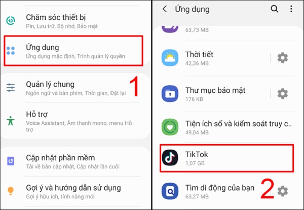 Lỗi ứng dụng chưa được cài đặt