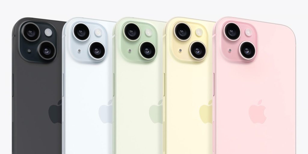 5 màu trên iPhone 15 Plus