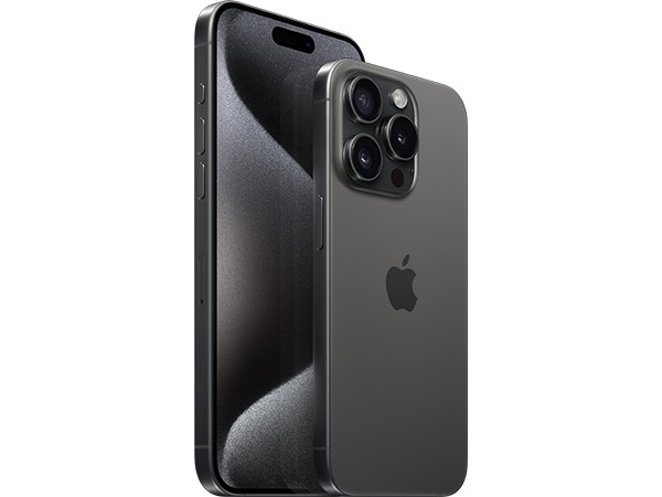 Hình ảnh viền và góc nghiêng của iPhone 15 Pro Titan Đen (Black Titanium)