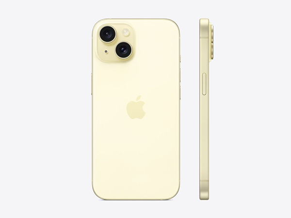 iPhone 15 Vàng (Yellow) nhìn từ mặt lưng