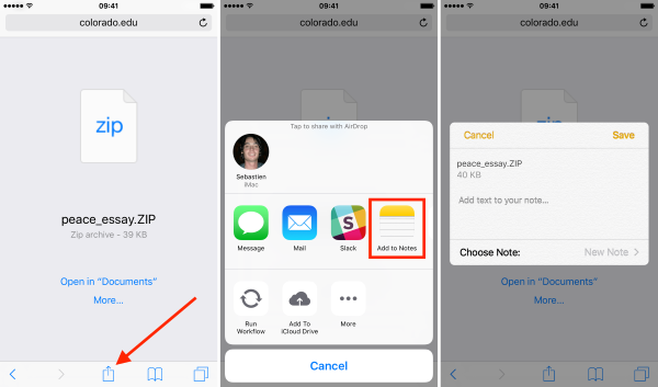 mở file zip trên iphone