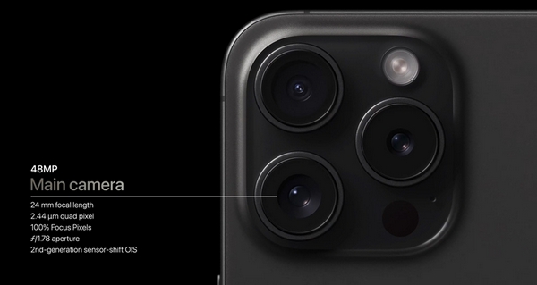 Apple cũng đã trang bị cảm biến hình ảnh 48MP cho iPhone 15 Pro nhằm nâng cao trải nghiệm của người dùng