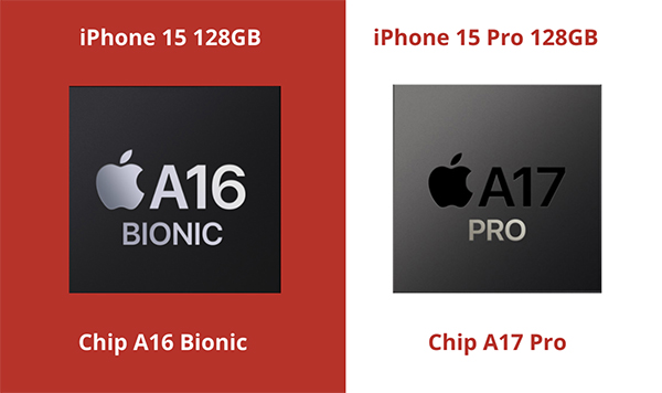 so sánh chip của ip 15 và ip 15 pro