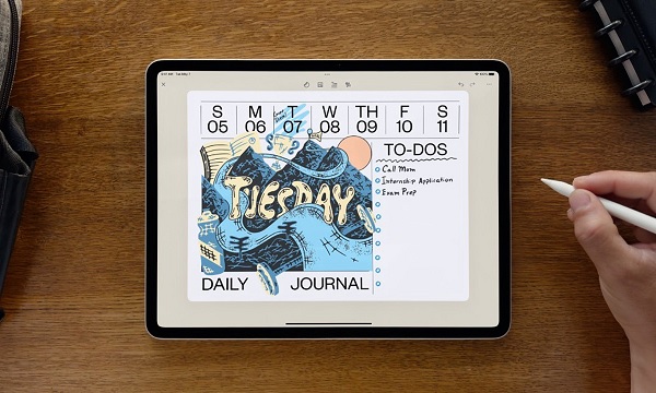 A tablet with a calendar on it

Description automatically generated