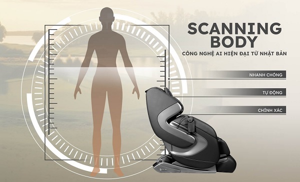 A massage chair with a body silhouette
Description automatically generated with medium confidence
