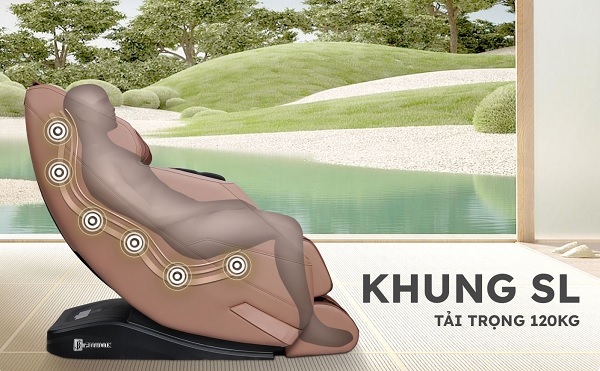 A person sitting in a massage chair
Description automatically generated