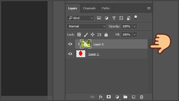 Nhấp chuột phải vào layer hình ảnh và chọn Create Clipping Mask