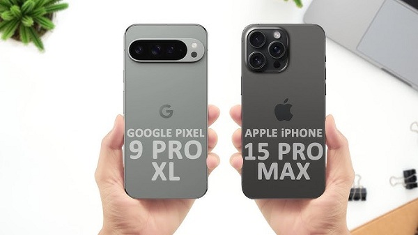 Google Pixel 9 Pro XL có pin dung lượng lớn hơn nhiều so với iPhone 15 Pro Max