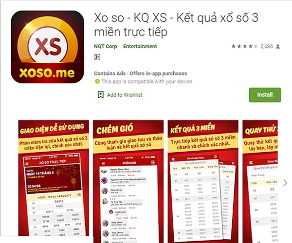 app chơi xổ số online