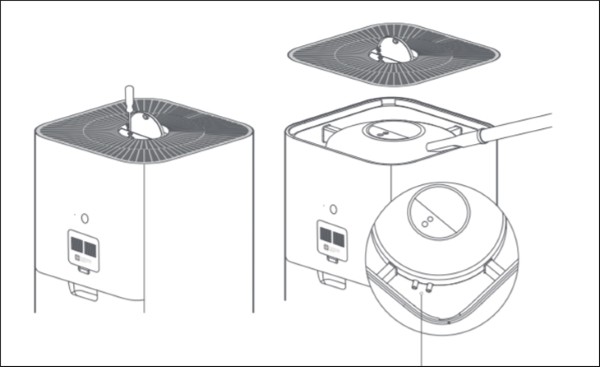 Dùng bàn chải hoặc khăn mềm để lau nhẹ bộ phát ion