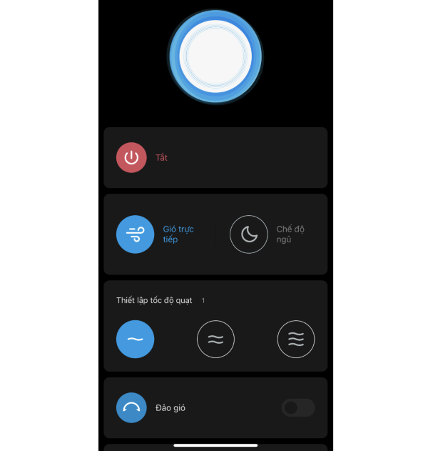 Bạn có thể điều khiển quạt từ xa thông qua ứng dụng Mi Home