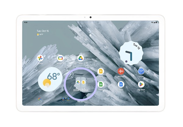 A white tablet with a white background

Description automatically generated