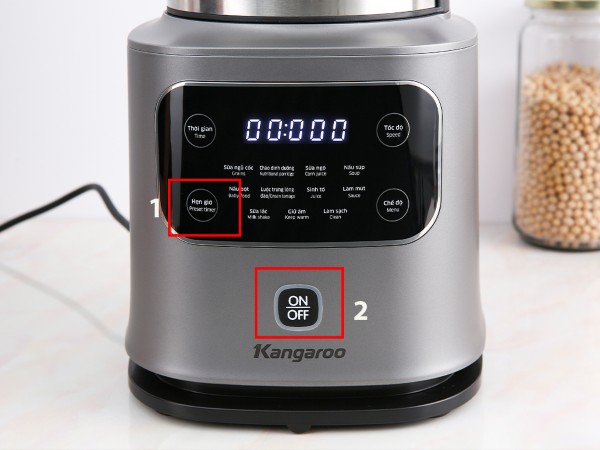 Cài đặt chức năng hẹn giờ trên máy làm sữa hạt Kangaroo KG175HB1