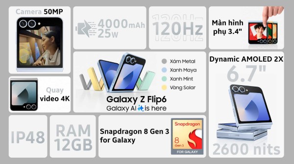 Galaxy Z Flip6 xứng đáng đứng ở vị trí cao trong danh sách smartphone tốt nhất