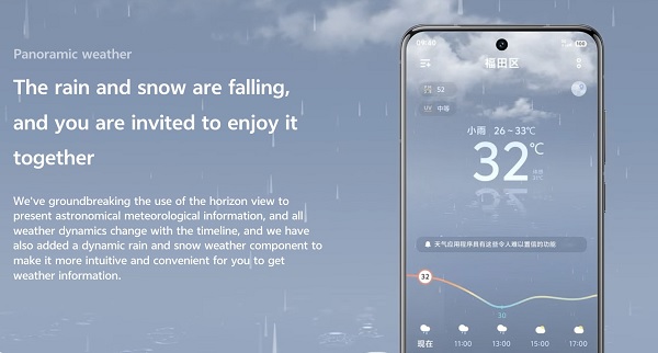 A cell phone with weather forecast

Description automatically generated