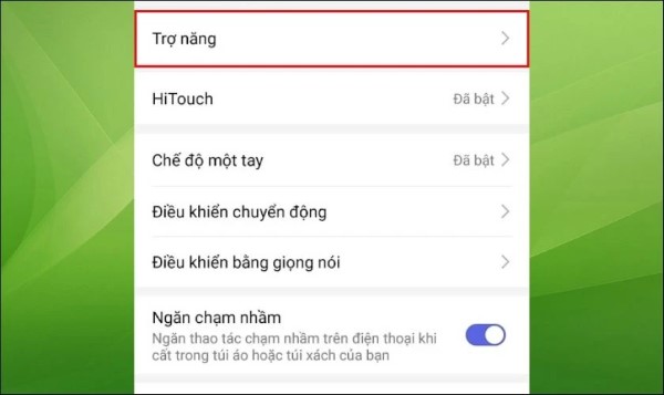 Tắt quyền trợ năng trên điện thoại.