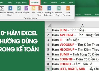 Tổng hợp các hàm Excel thông dụng trong kế toán