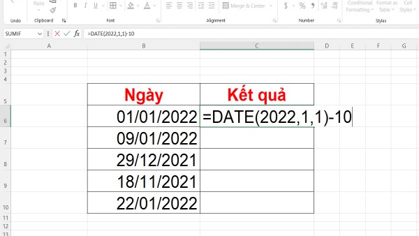 Hàm DATE trong Excel được sử dụng để trả về giá trị số cho một ngày cụ thể