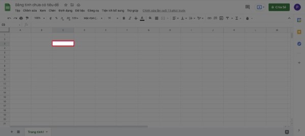 Mở Google Sheets và nhấp vào ô mà bạn muốn thêm hình ảnh