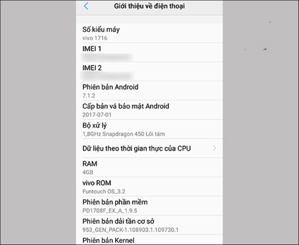 Bạn truy cập vào Cài đặt > Cài đặt khác > Giới thiệu về điện thoại