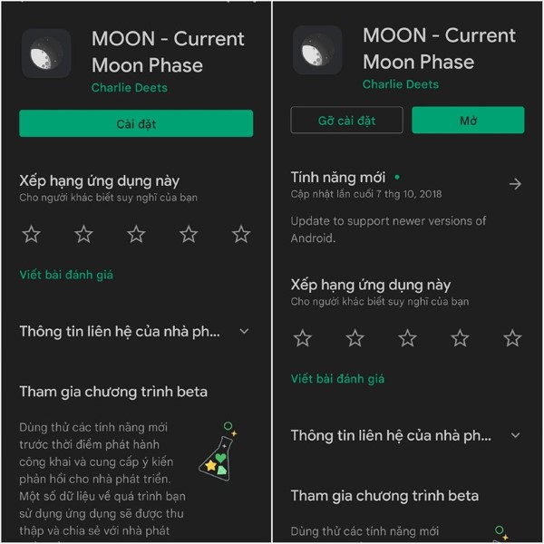 Tải ứng dụng Moon – Current Moon Phase trên điện thoại