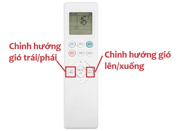 Điều chỉnh hướng gió trái, phải, lên xuống tùy ý