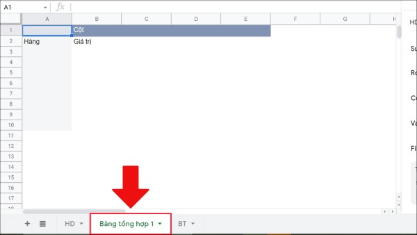 Bảng Pivot Table sẽ tự động mở ra