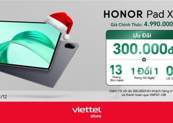 Hotsale mở bán HONOR Pad X8a: Ưu đãi 300.000đ, bảo hành 13 tháng, trả góp 0%