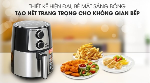 Nồi chiên không dầu Sharp KF-AF42MV-ST dung tích 3.5L