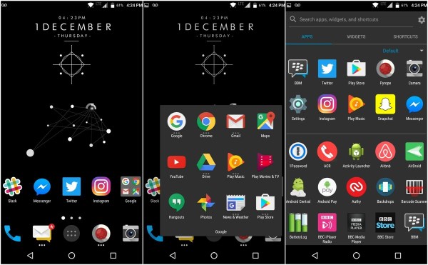 BB Launcher mang đến một giao diện đơn giản và chuyên nghiệp