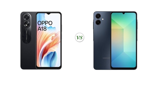 Thiết kế Samsung Galaxy A06 vs OPPO A18