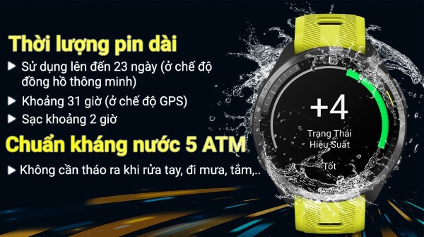 Khả năng chống nước với tiêu chuẩn 5ATM