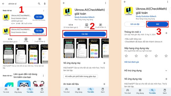 Các bước tải Uknow AI trên điện thoại Android 
