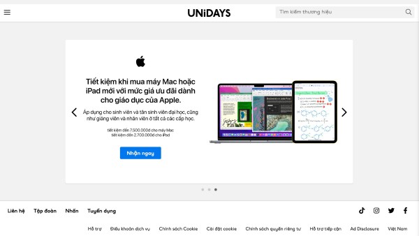 Lưu ý khi sử dụng UNiDAYS để mua sản phẩm Apple