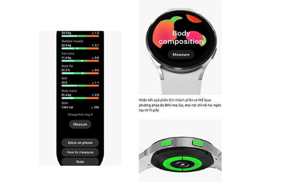 Đồng hồ Samsung Galaxy Watch với cảm biến BIA