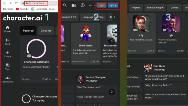 Trải nghiệm Character AI trực tuyến trên các nền tảng Android, iOS và PC