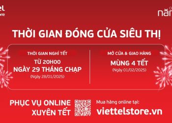 Lịch nghỉ Tết 2025 và ưu đãi mua sắm xuyên Tết tại Viettel Store