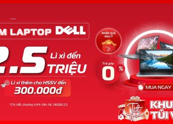 Sắm laptop DELL - Cơ hội trúng hàng trăm túi vàng