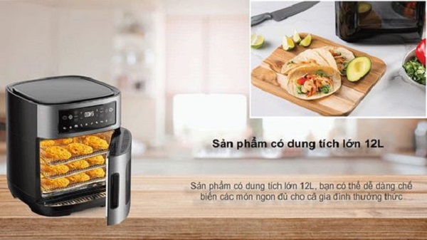 Nồi chiên không dầu điện tử 12L Kangaroo KG12AF1A