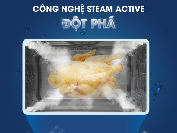 Nồi chiên không dầu sử dụng công nghệ Steam Active