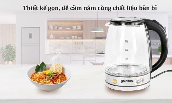 Ấm siêu tốc Goldsun GKT2607G 1.8L