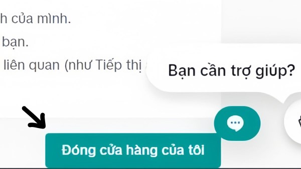 Chọn “Đóng cửa hàng của tôi”