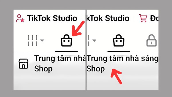 Nhấn vào biểu tượng TikTok Shop