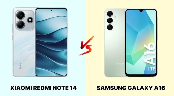 So sánh Redmi Note 14 và Galaxy A16 về thiết kế