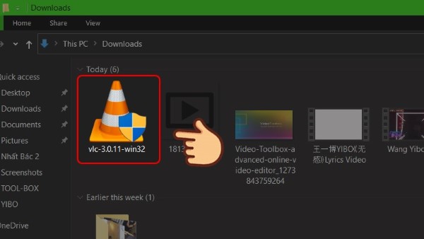 Nhấp đúp vào biểu tượng VLC Media Player để bắt đầu cài đặt