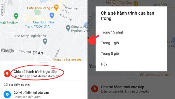 Bạn có thể thiết lập thời gian theo ý muốn