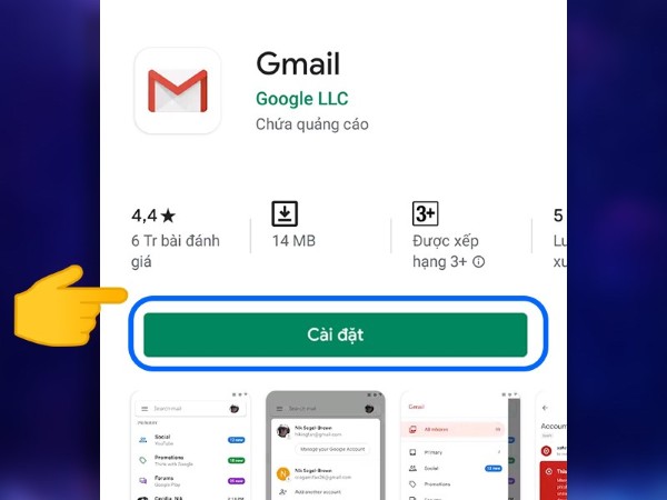 Nhấn vào nút Cài đặt